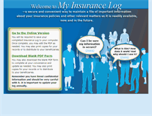 Tablet Screenshot of myinsurancelog.com